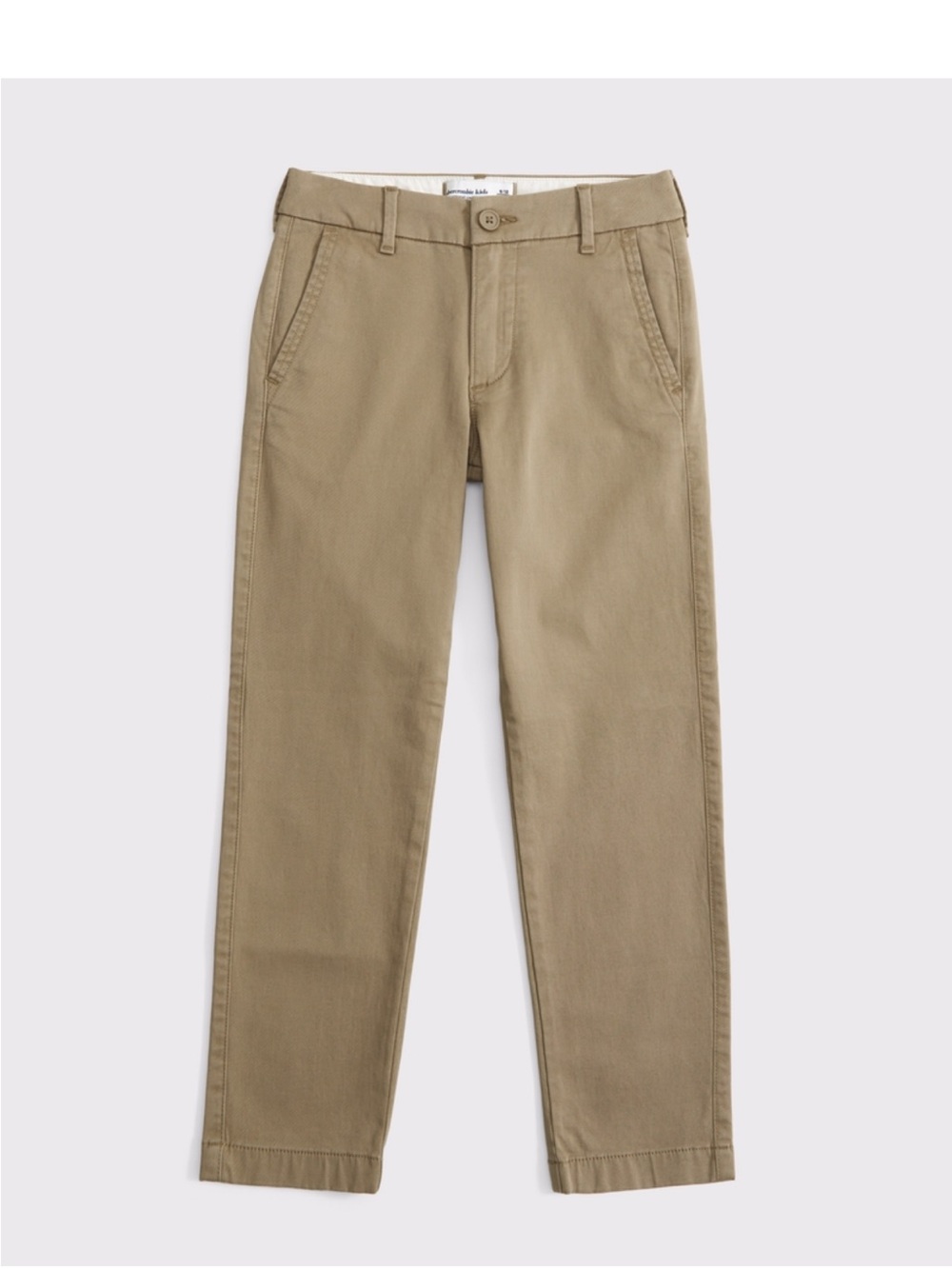 Abercrombie Kids Boys 9/10 Long Khaki Straight Chino Pants